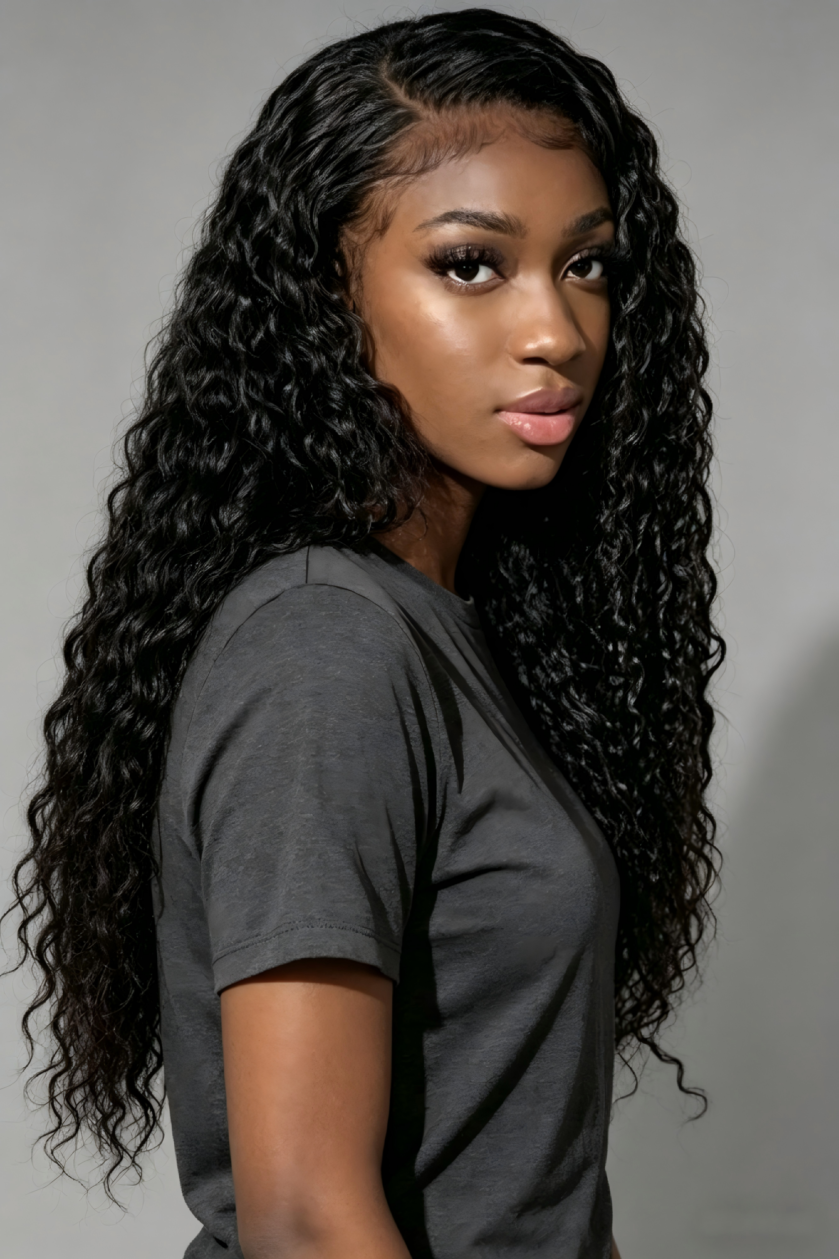 Water Wave Lace Front Wig, HD Transparent Lace, 100% Raw Human Hair