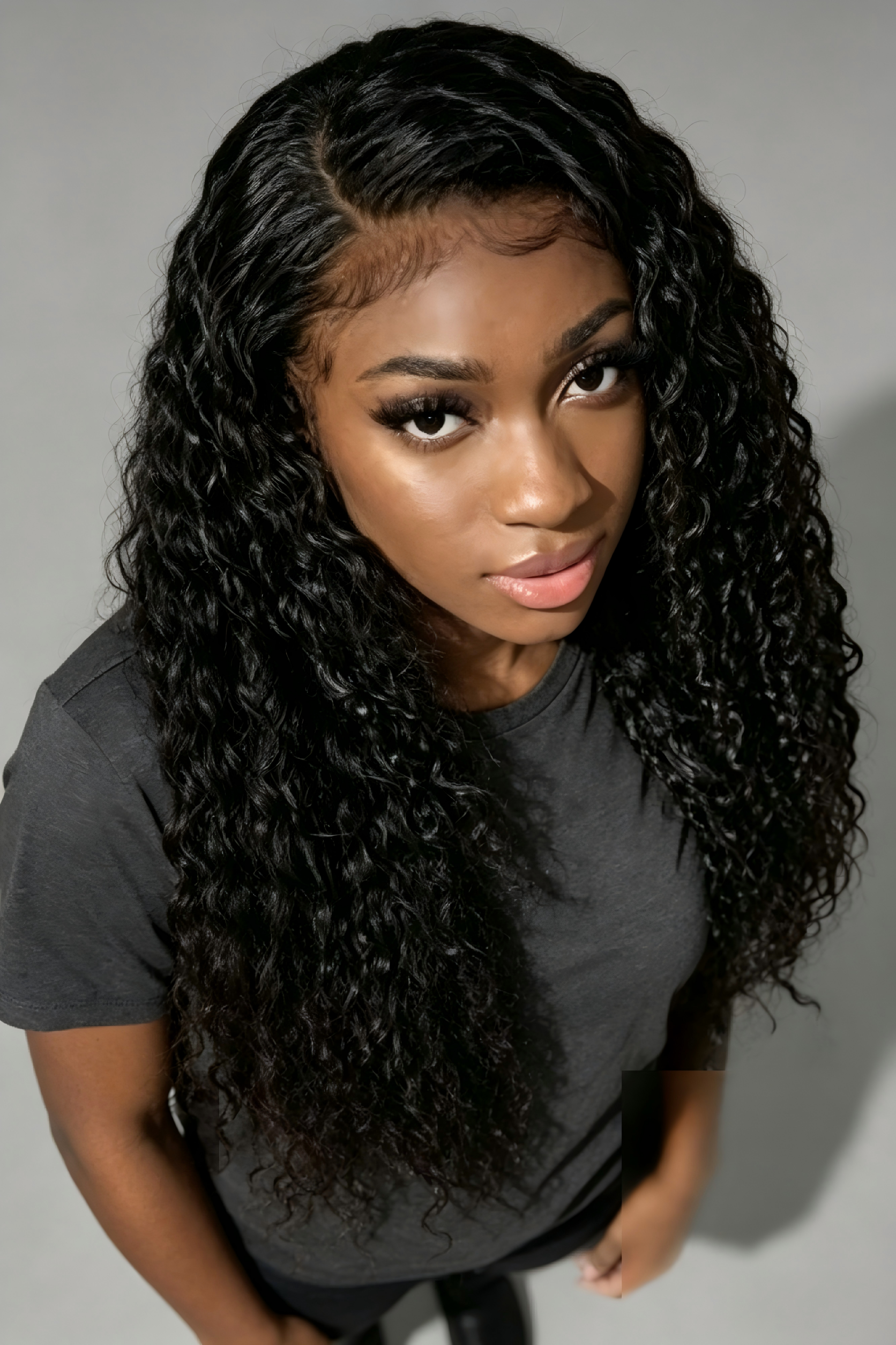 Water Wave Lace Front Wig, HD Transparent Lace, 100% Raw Human Hair