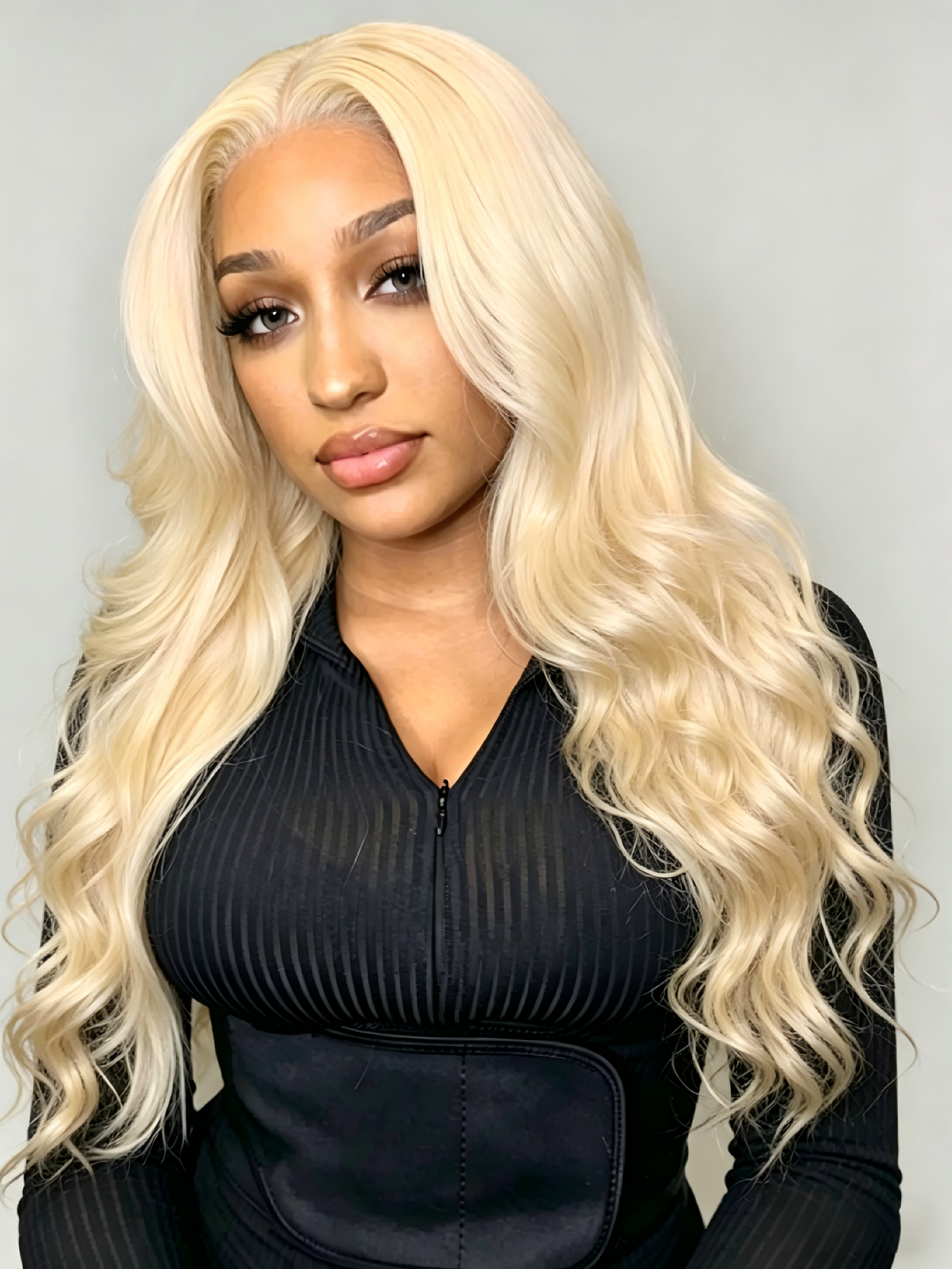 613 Blonde Body Wave Lace Front Wig, HD Lace, Glueless, 100% Raw Human Hair