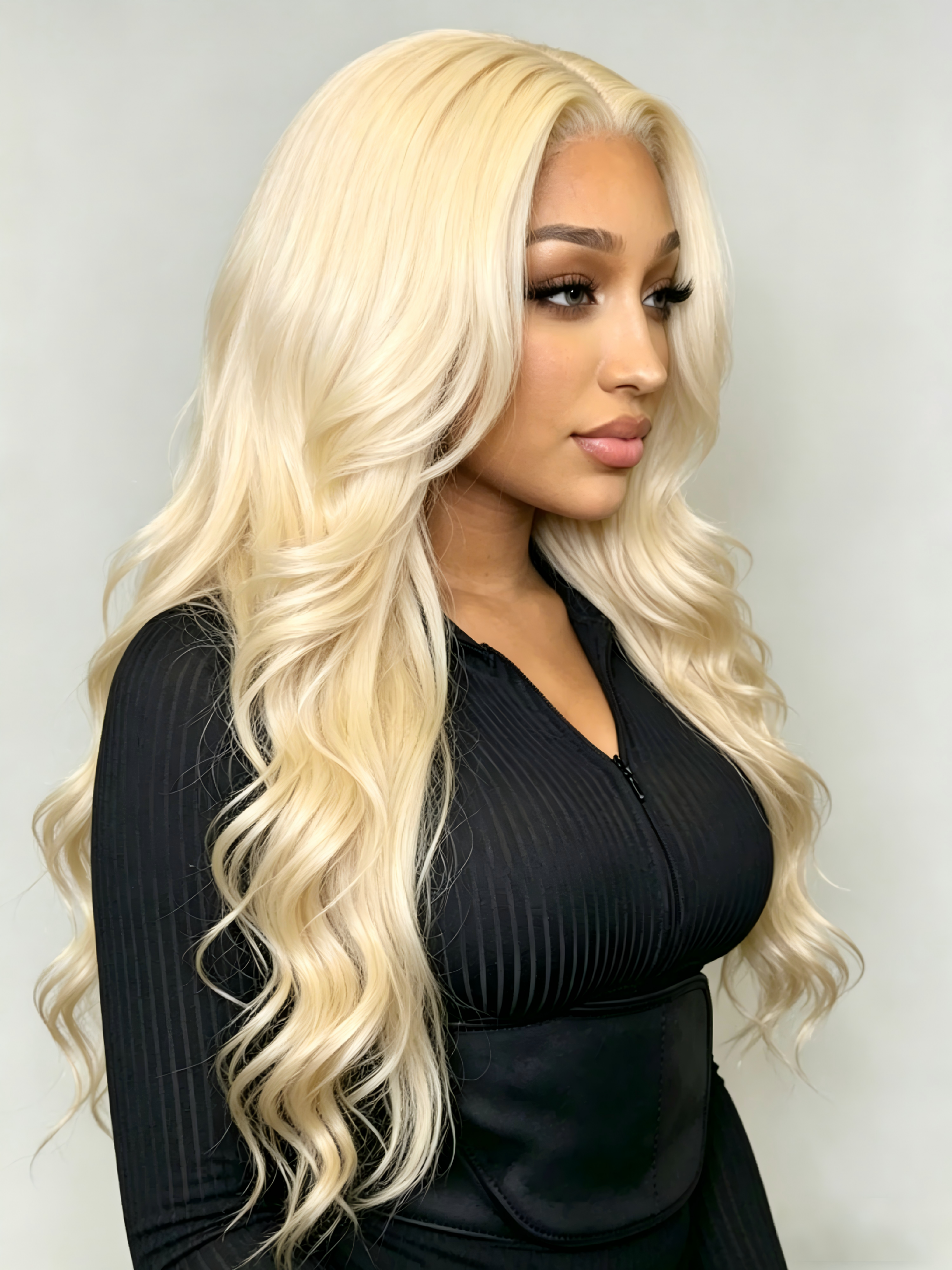 613 Blonde Body Wave Lace Front Wig, HD Lace, Glueless, 100% Raw Human Hair