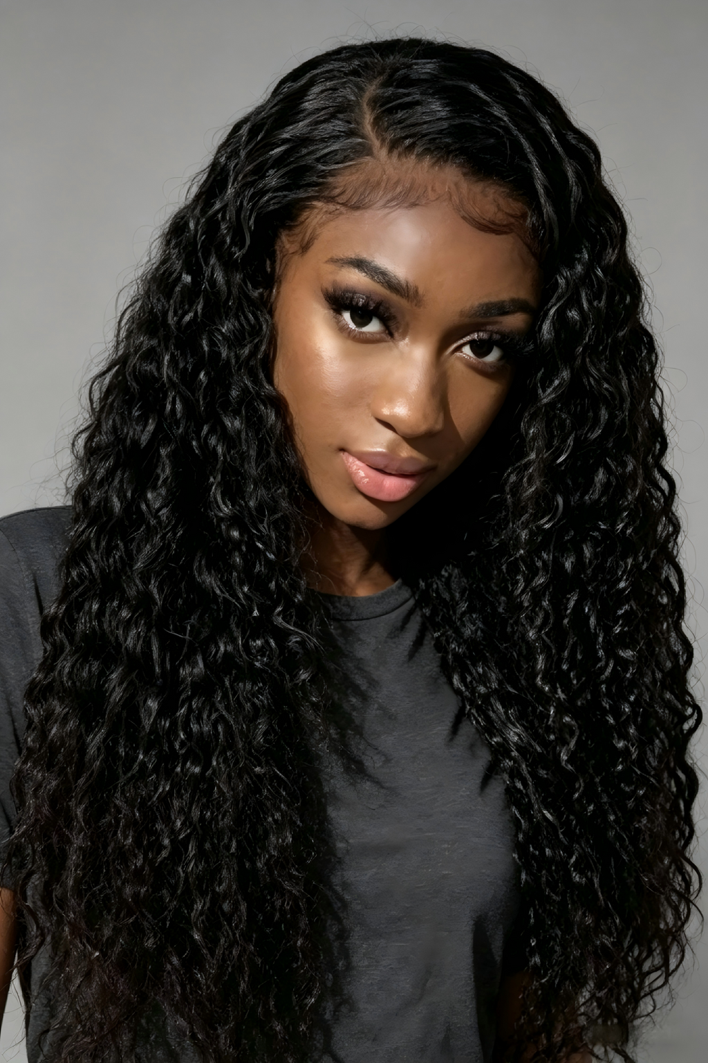Water Wave Lace Front Wig, HD Transparent Lace, 100% Raw Human Hair