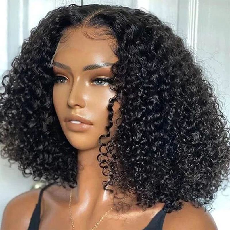 Kinky Curly Bob Wig – HD Lace, Glueless, 100% Raw Human Hair