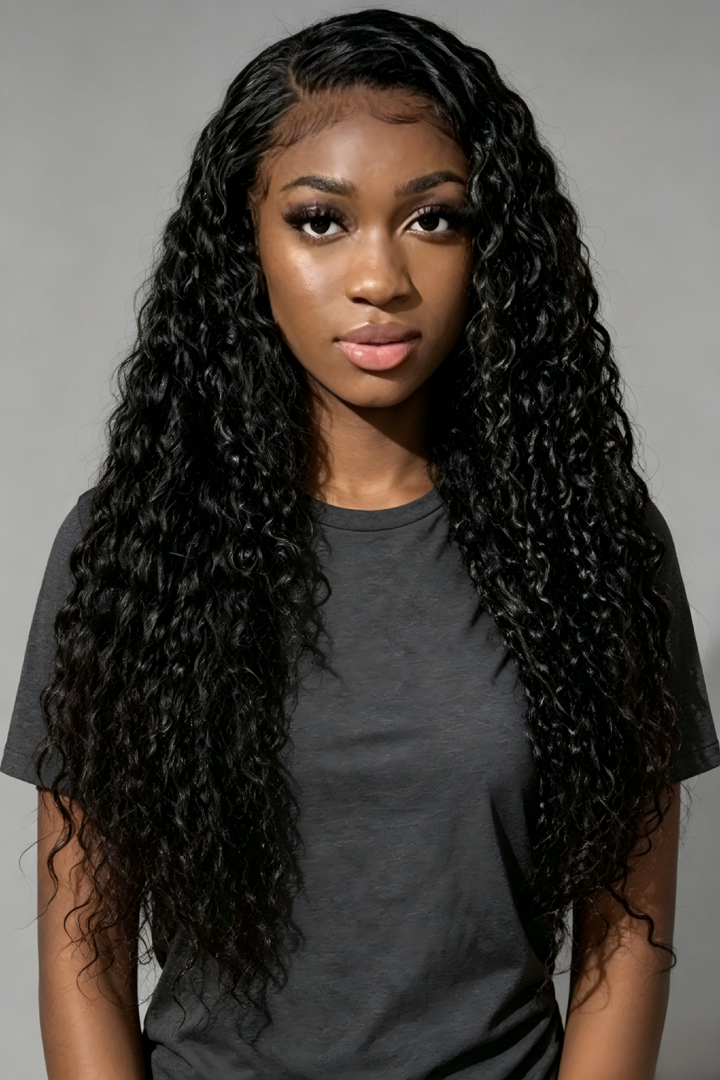 Water Wave Lace Front Wig, HD Transparent Lace, 100% Raw Human Hair
