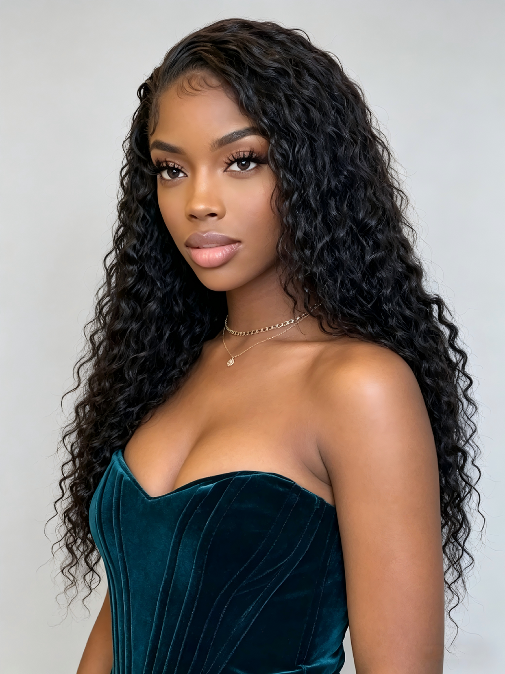 Water Wave Lace Front Wig, HD Transparent Lace, 100% Raw Human Hair