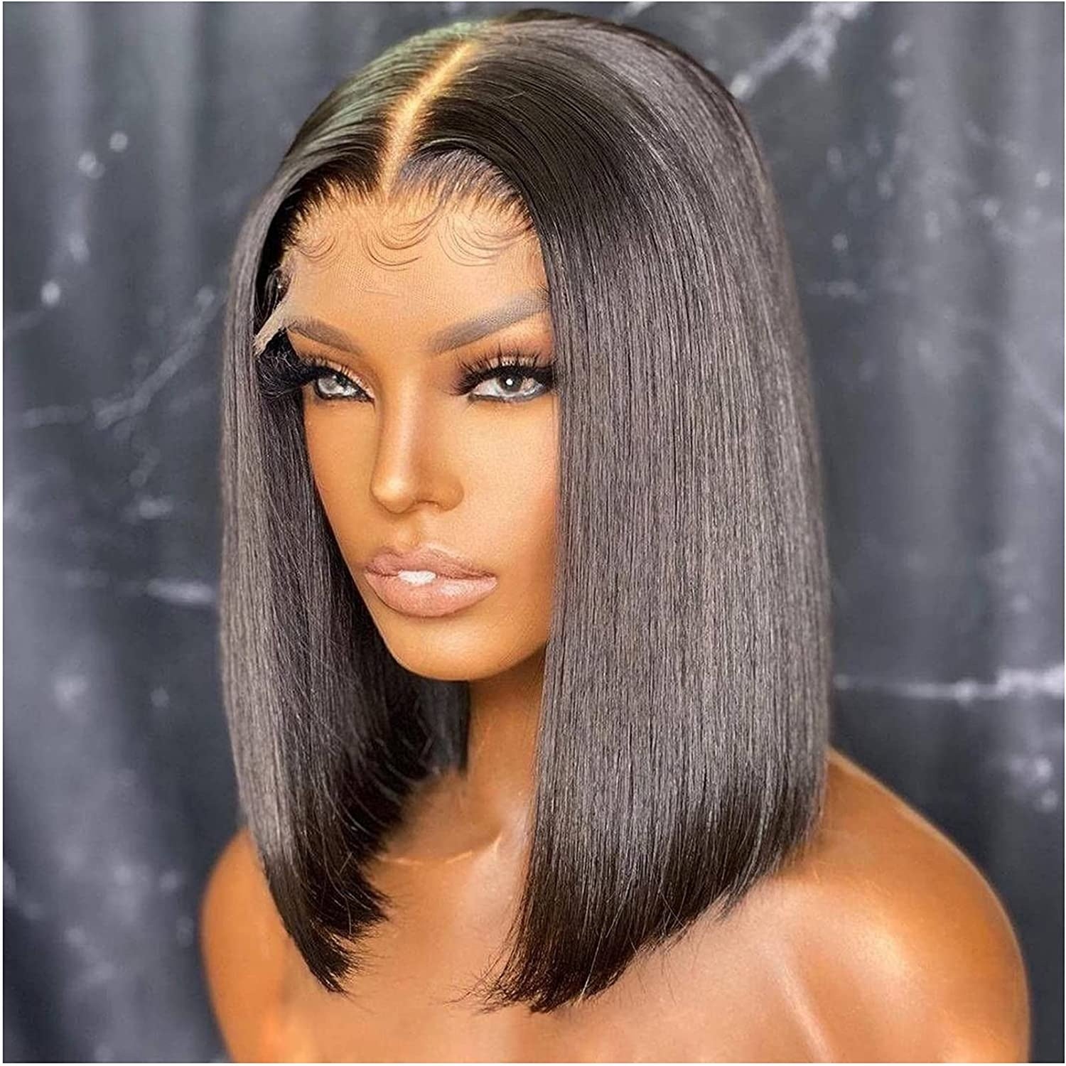 Glueless Full Lace Bob Wig | 100% Raw Virgin Human Hair | Natural Black