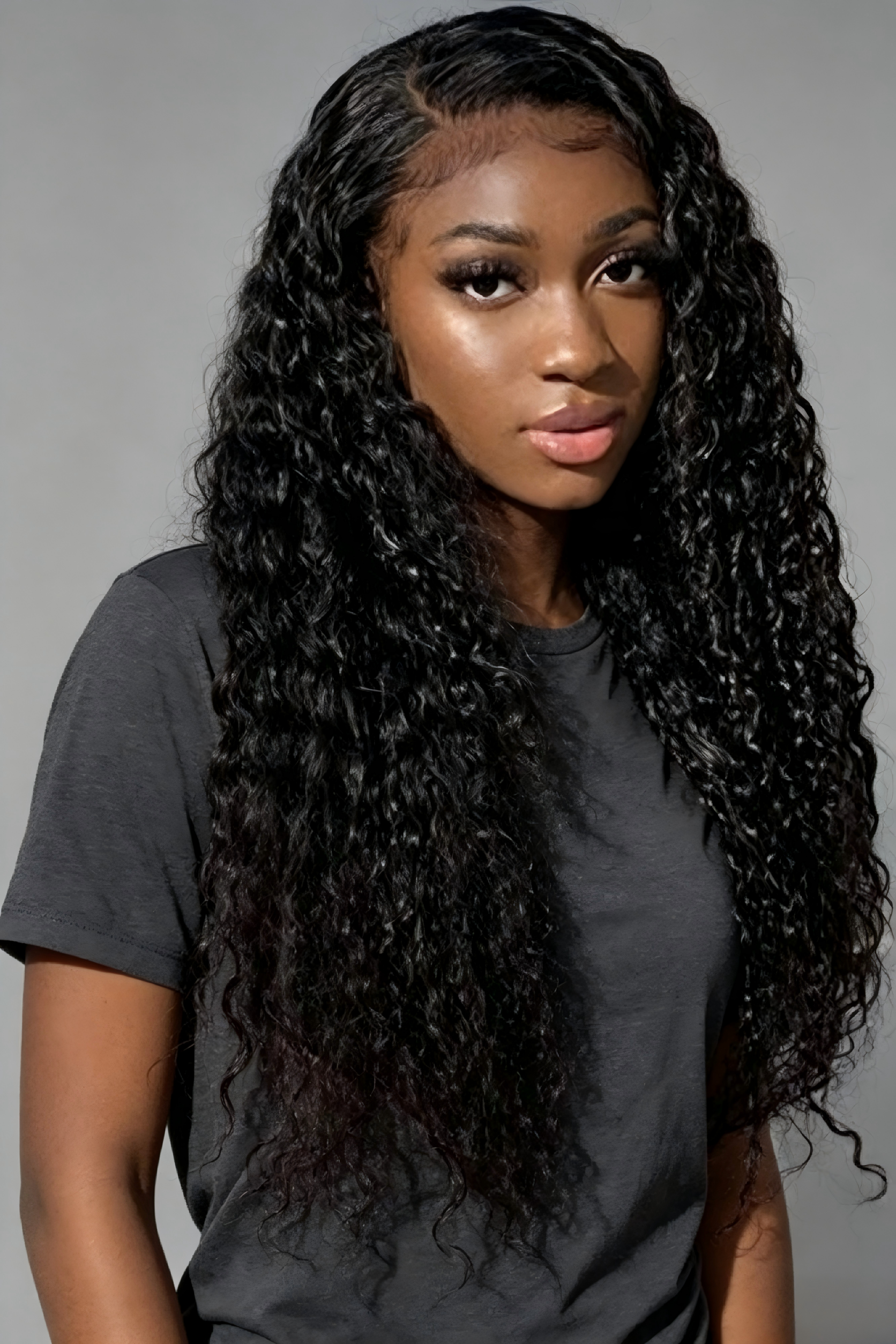 Water Wave Lace Front Wig, HD Transparent Lace, 100% Raw Human Hair