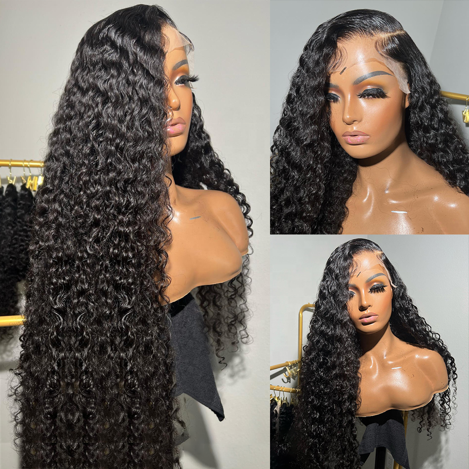 Water Wave Lace Front Wig, HD Transparent Lace, 100% Raw Human Hair