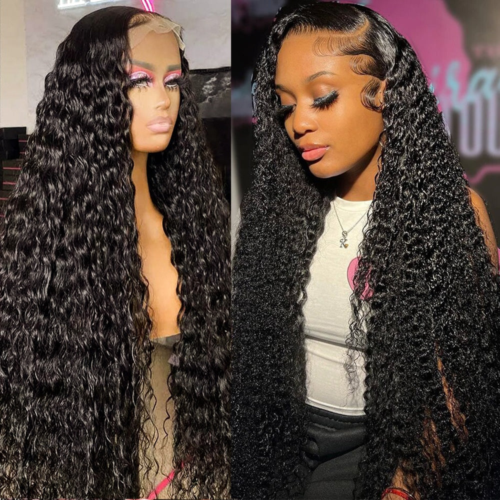 Water Wave Lace Front Wig, HD Transparent Lace, 100% Raw Human Hair