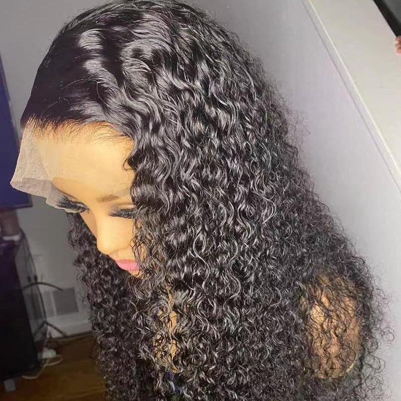 Water Wave Lace Front Wig, HD Transparent Lace, 100% Raw Human Hair