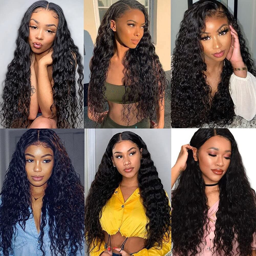 Water Wave Lace Front Wig, HD Transparent Lace, 100% Raw Human Hair