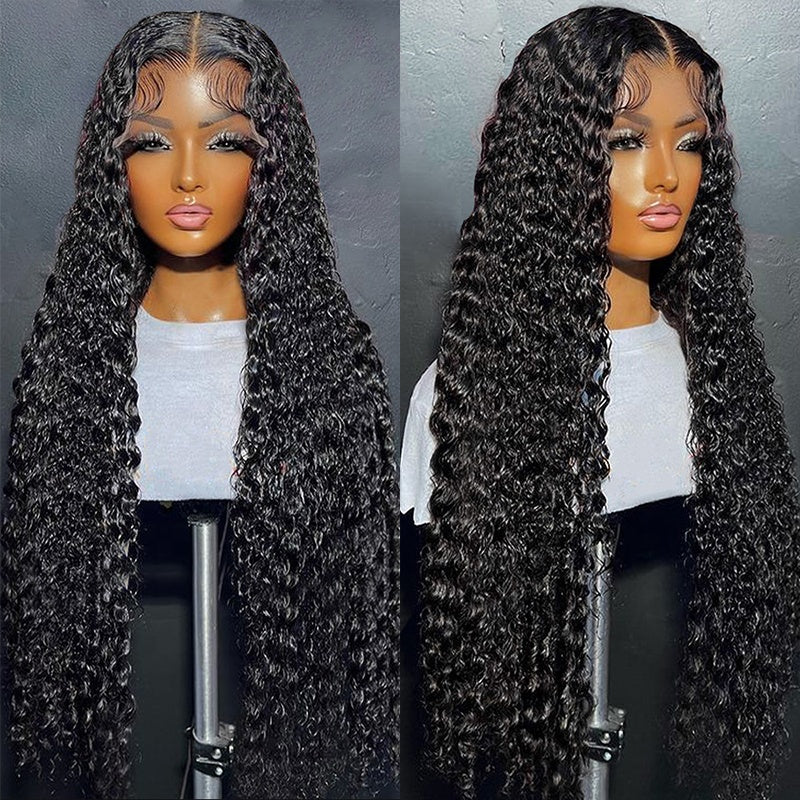 Water Wave Lace Front Wig, HD Transparent Lace, 100% Raw Human Hair