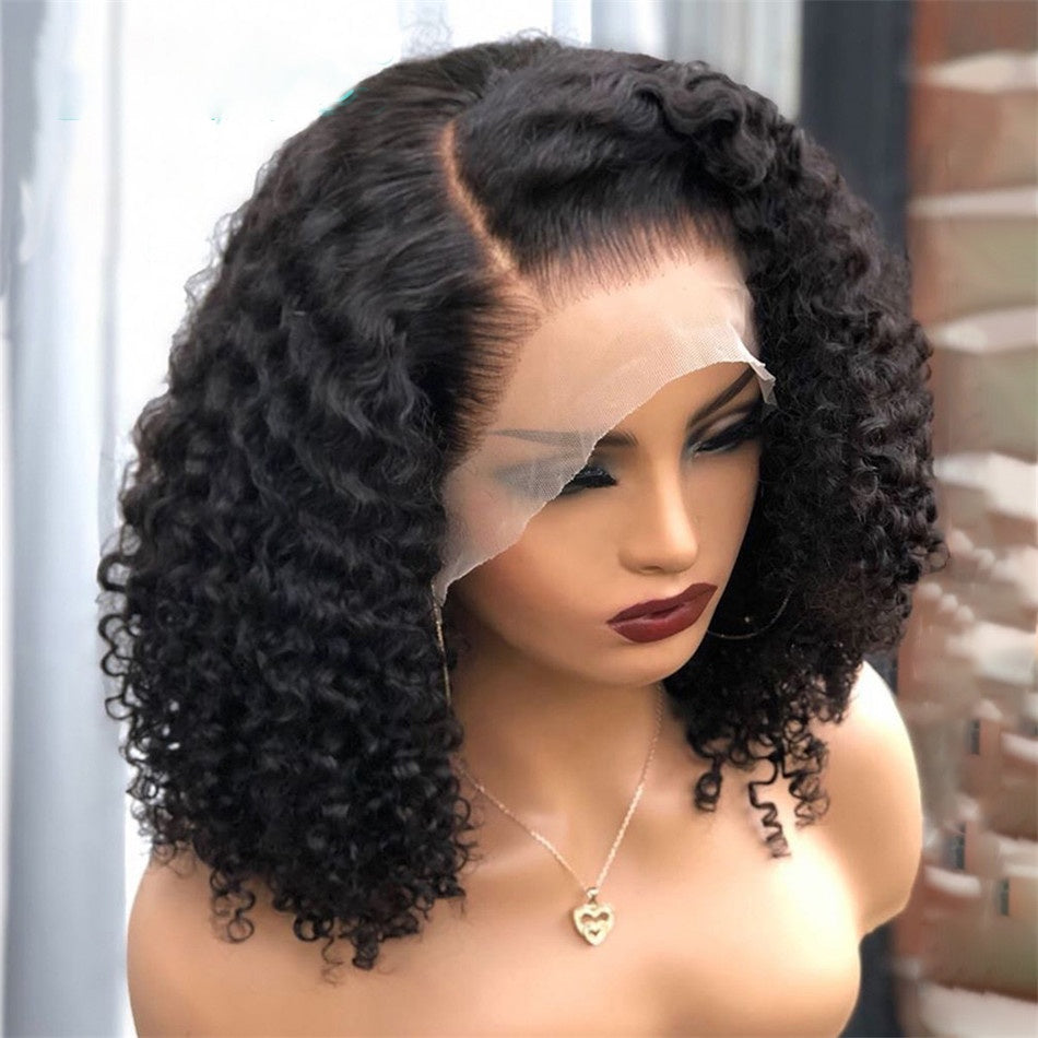 Kinky Curly Bob Wig – HD Lace, Glueless, 100% Raw Human Hair