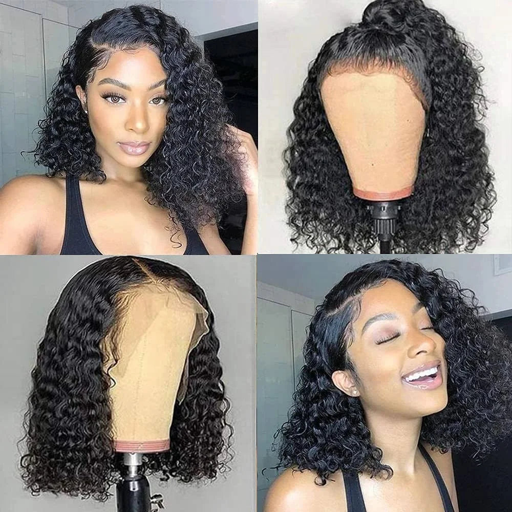 Kinky Curly Bob Wig – HD Lace, Glueless, 100% Raw Human Hair