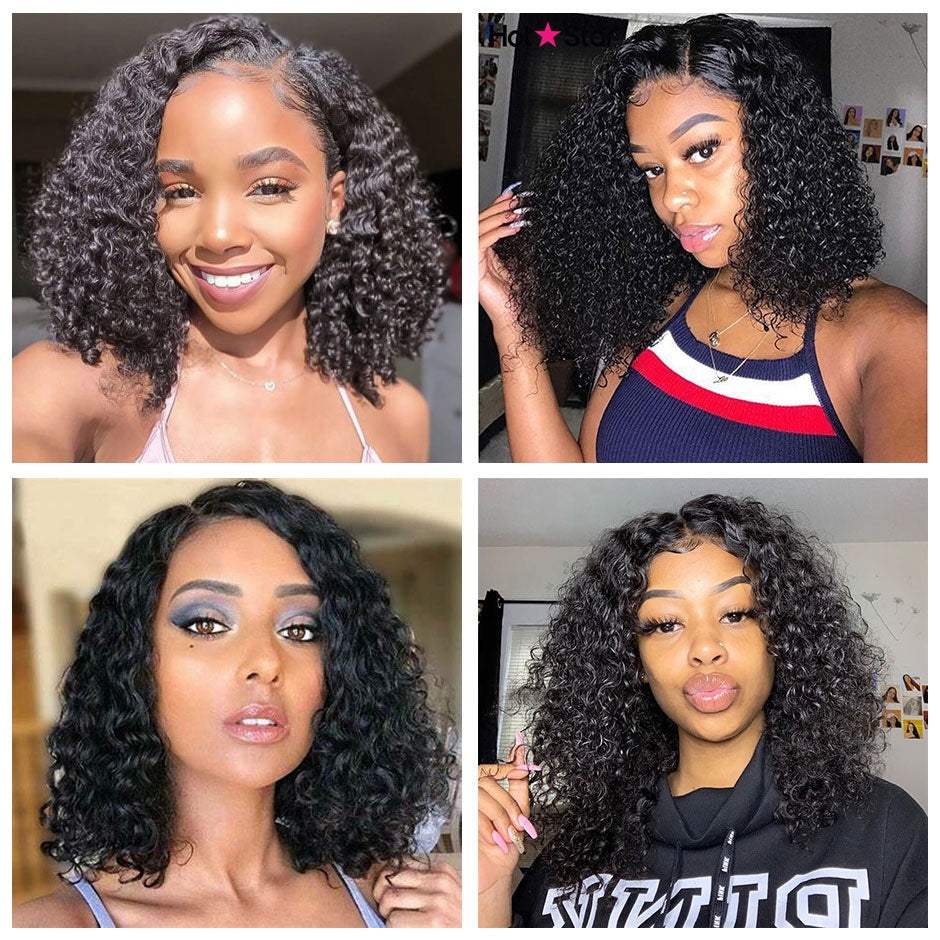 Kinky Curly Bob Wig – HD Lace, Glueless, 100% Raw Human Hair