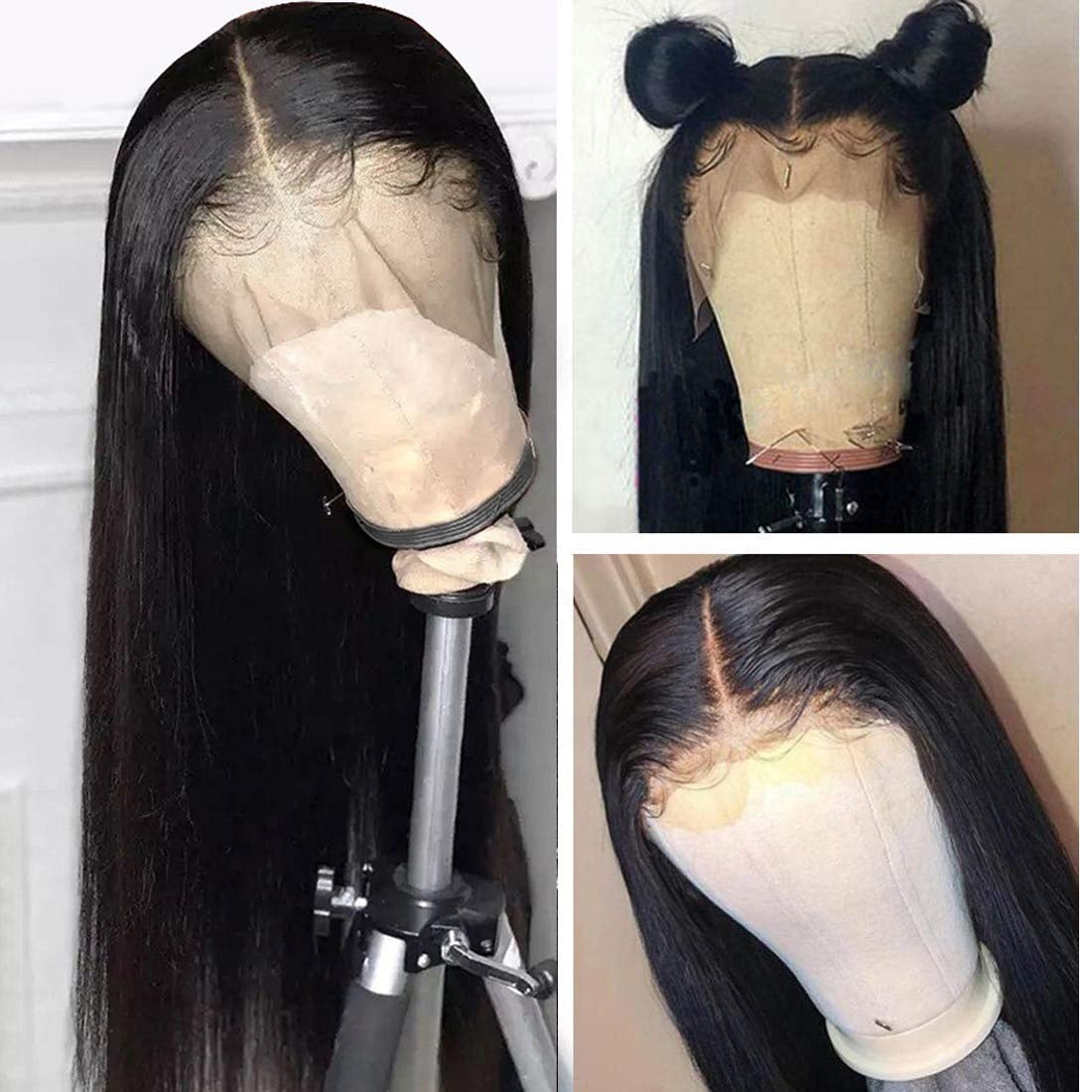 Bone Straight HD Lace Front Wig, 12A 100% Raw Human Hair
