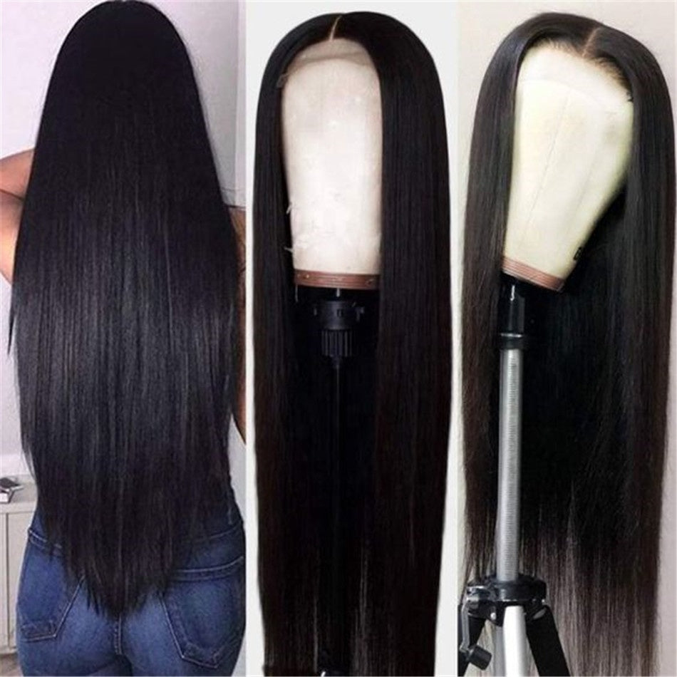 Bone Straight HD Lace Front Wig, 12A 100% Raw Human Hair