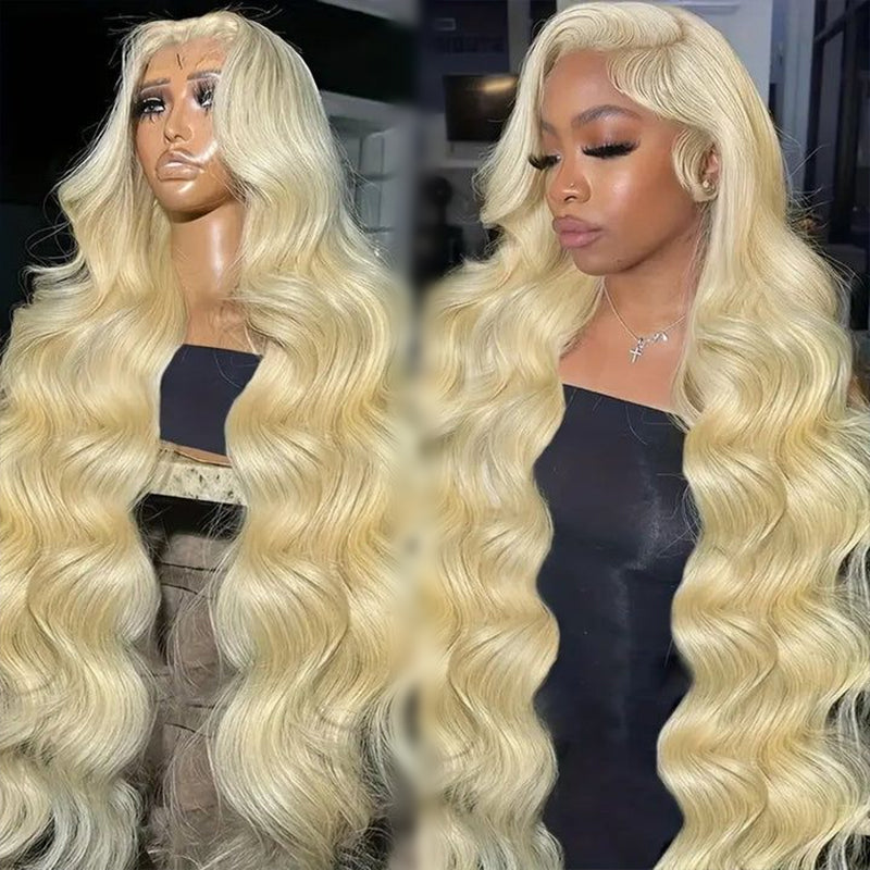 613 Blonde Body Wave Lace Front Wig, HD Lace, Glueless, 100% Raw Human Hair