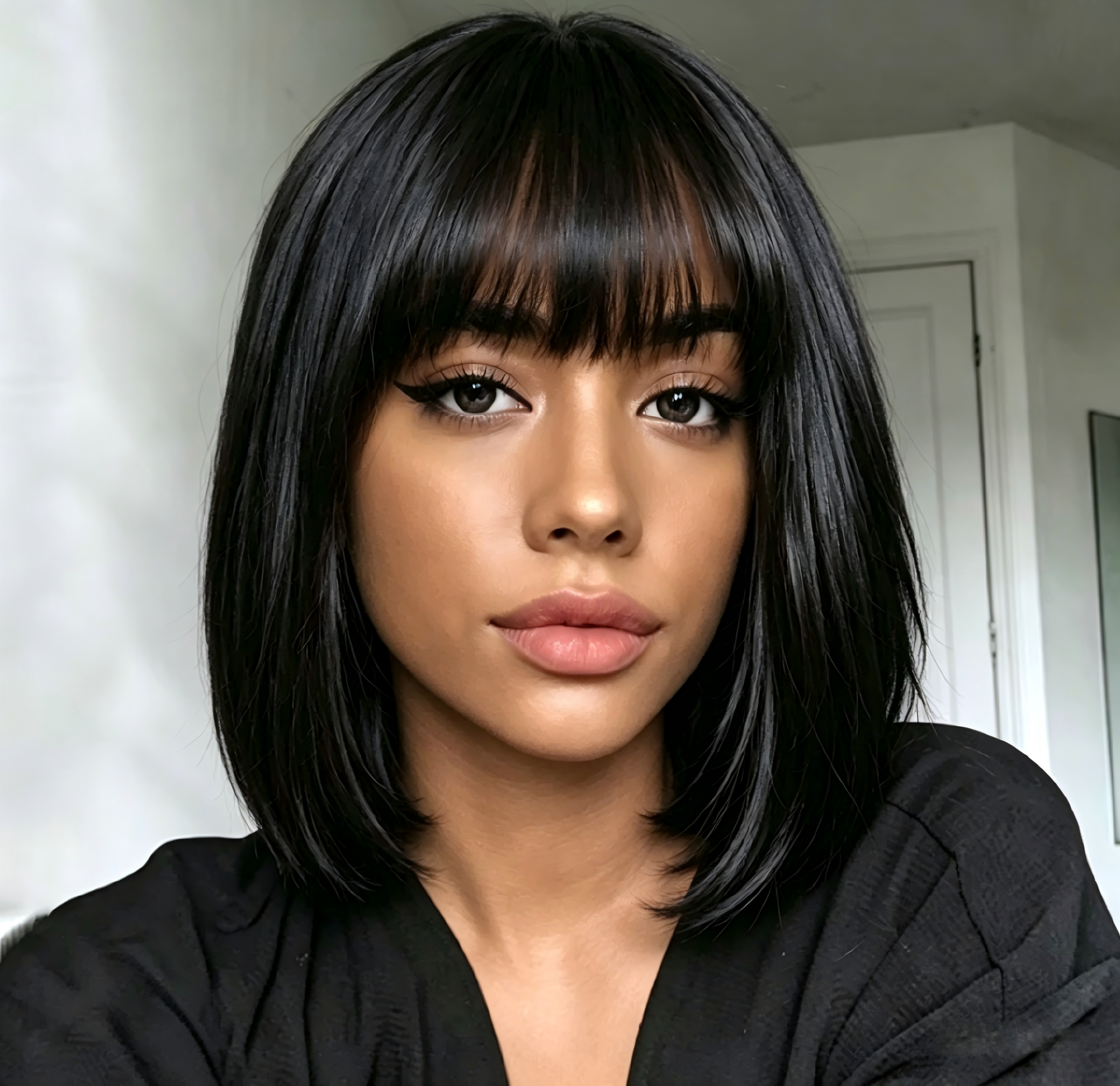 Fringe Bob Wig with Baby Hair, HD Lace, 12A Virgin Hair