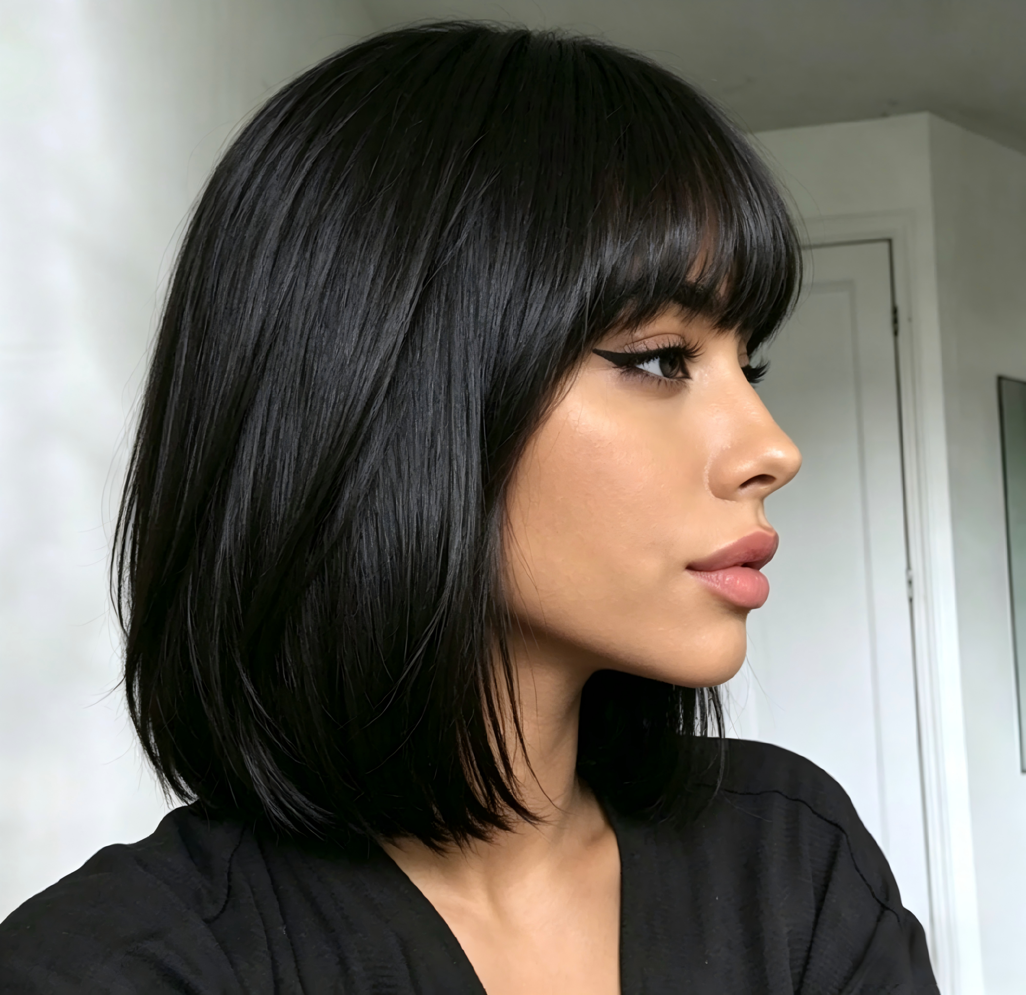 Fringe Bob Wig with Baby Hair, HD Lace, 12A Virgin Hair