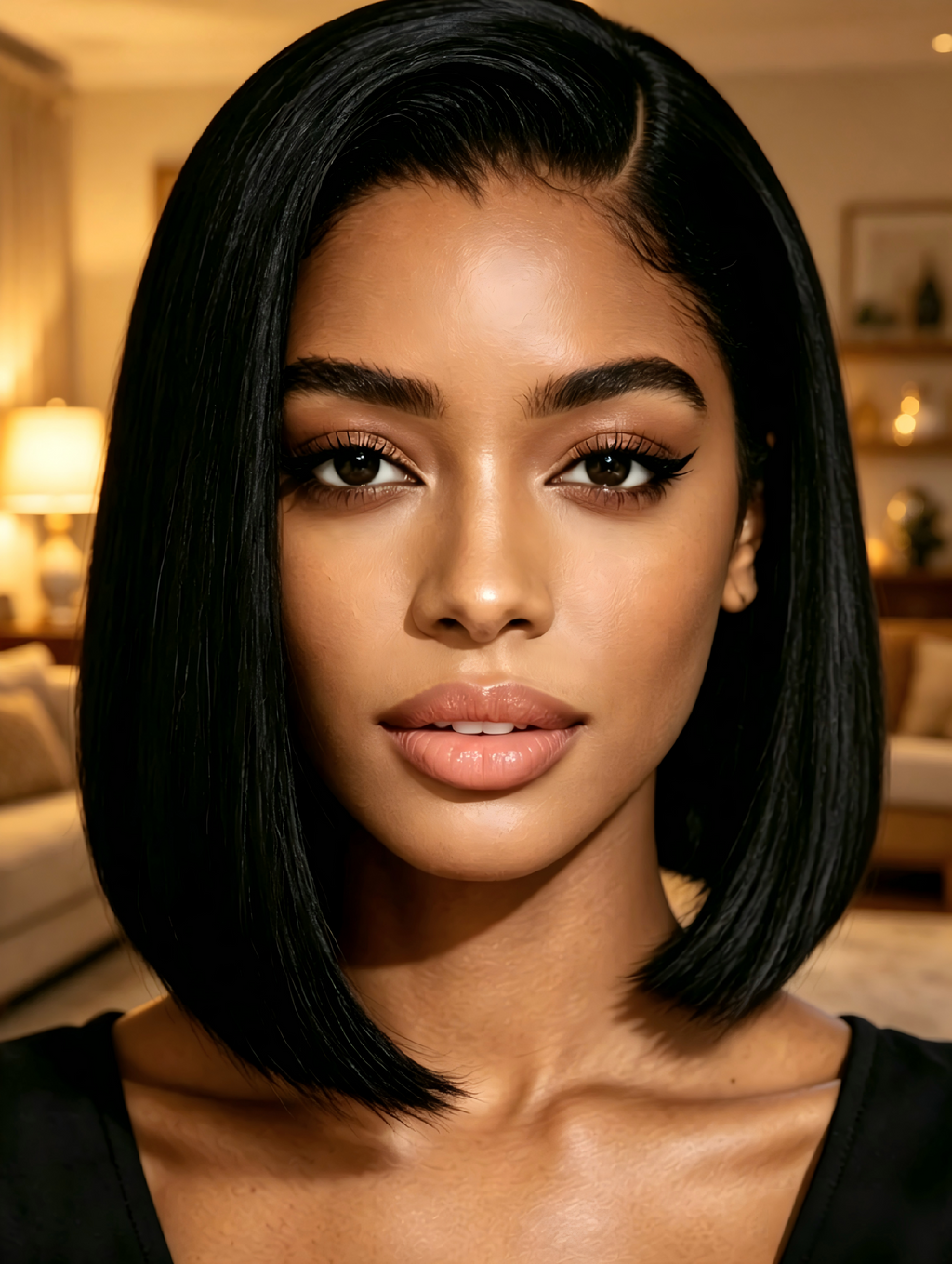 Glueless Full Lace Bob Wig – HD Transparent, 100% Virgin Hair