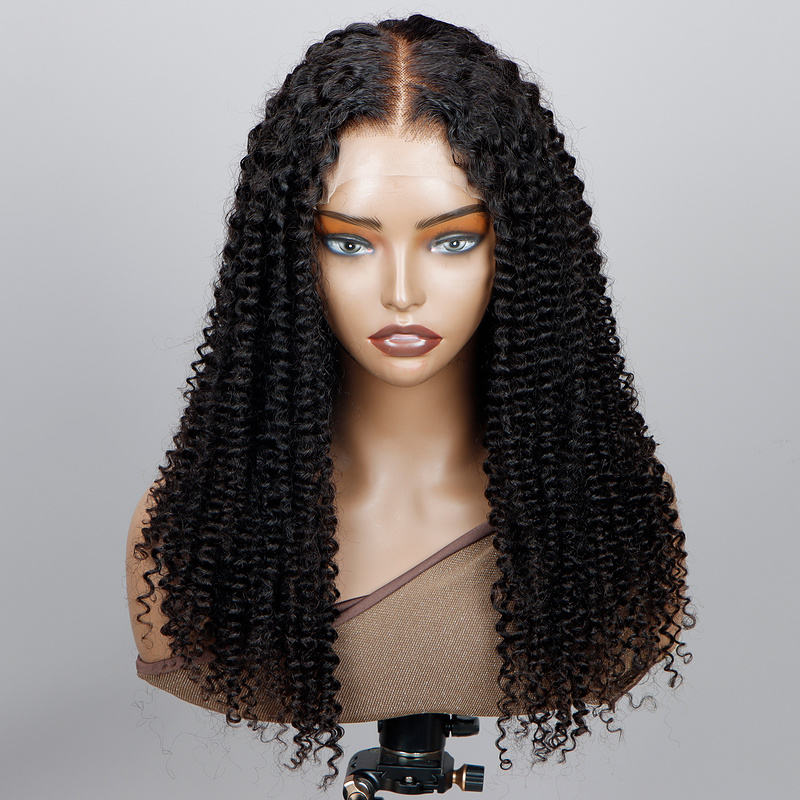 Kinky Curly Lace Front Wig – 4C Edge HD Glueless 100% Human Hair