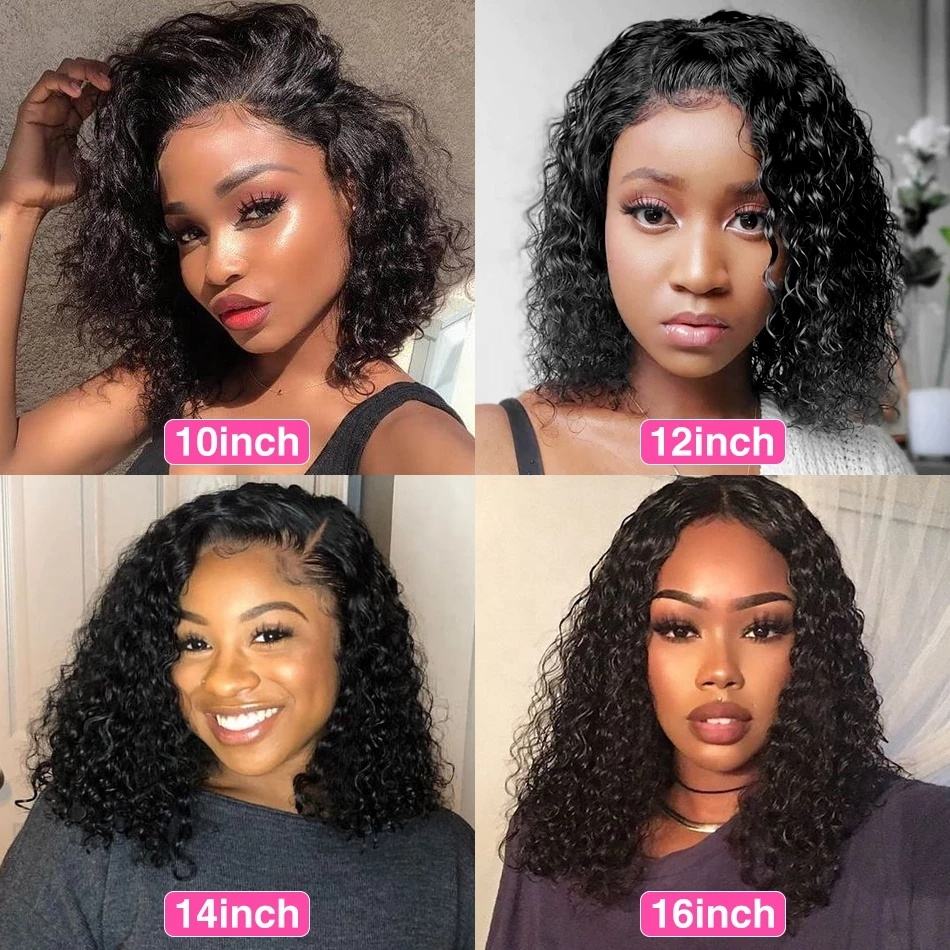 Kinky Curly Bob Wig – HD Lace, Glueless, 100% Raw Human Hair