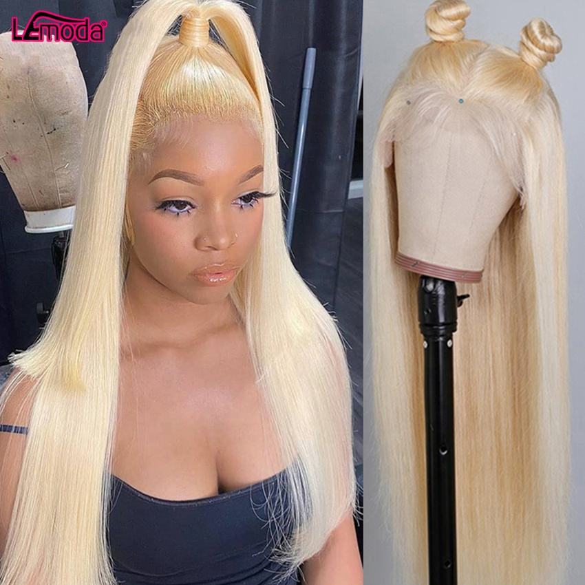 613 Blonde Straight Lace Front Wig – 100% Virgin Brazilian Remy Hair, 13x4 HD Lace Glueless